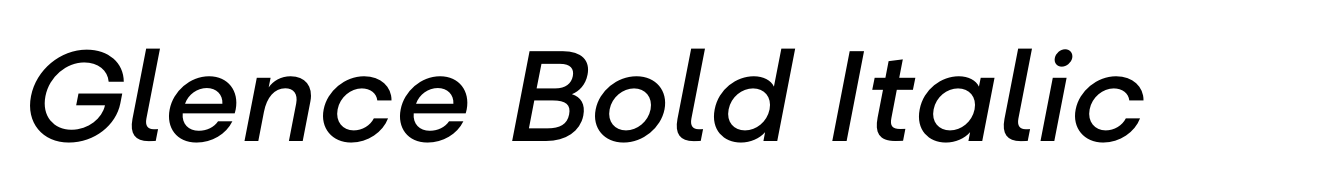 Glence Bold Italic